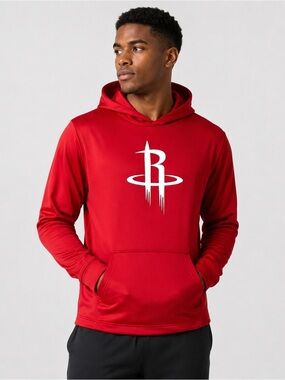’47 Houston Rockets Red Performance Hoodie Adult Large NBA Basketball Pullover